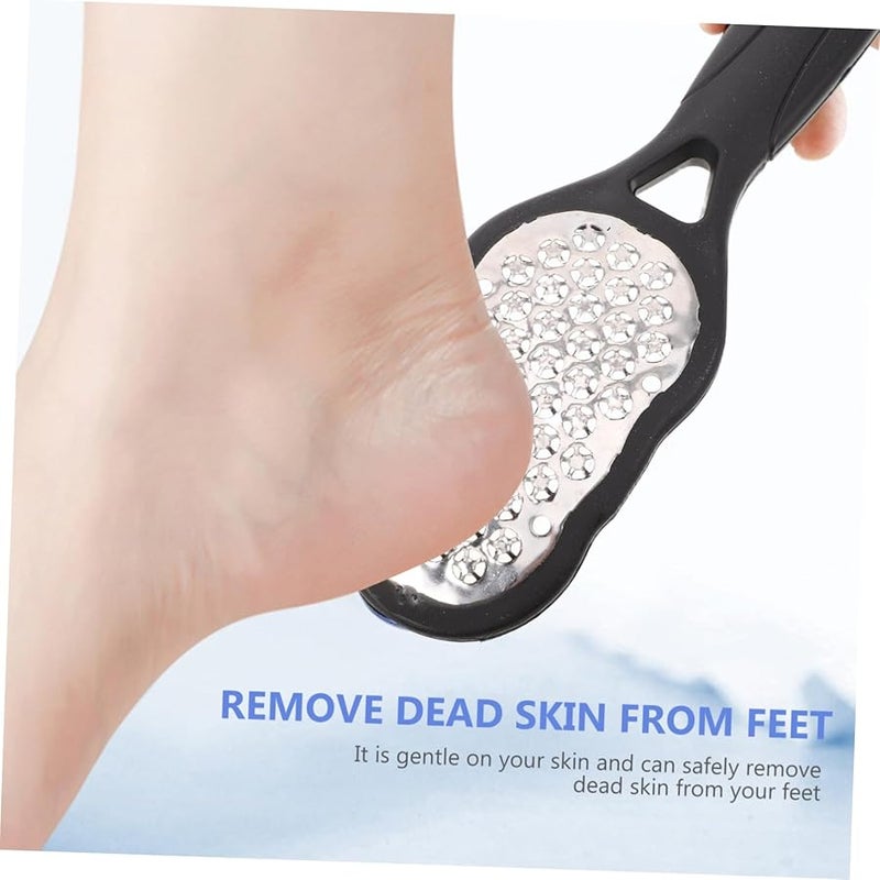 4Pcs Stainless Steel Foot Files Callus Remover with Protective Cover for Home Pedicure - Image 5